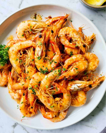 Garlic prawns