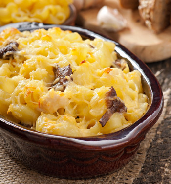 Mushroom mac and cheese